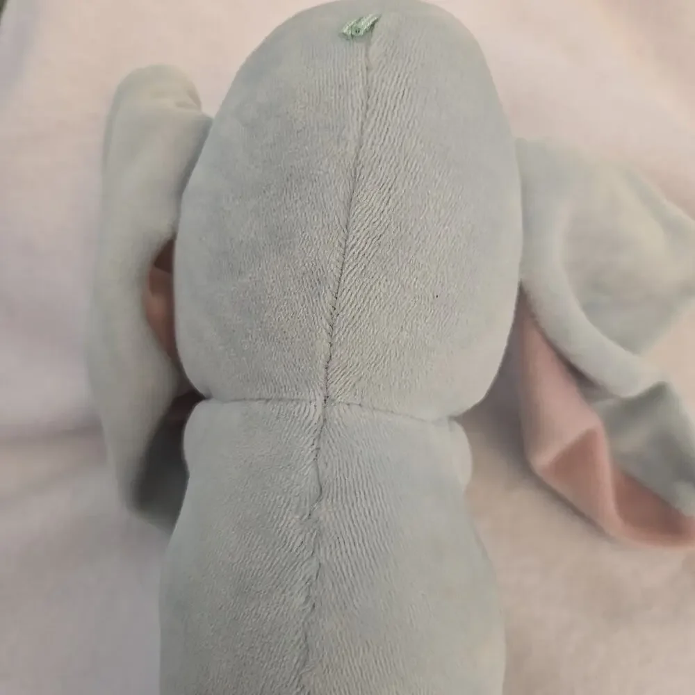 Disney TY Dumbo Plush Stuffed Animal Gray Blue Ears Toy